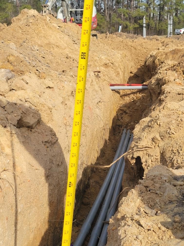 Electrical conduit trench