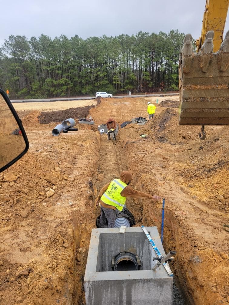HDPE storm drain tie-in